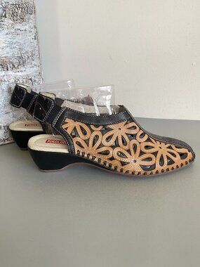 Pikolinos Romana Premium Leather Cutout Sling Back Sandals Sz 41/10/10.5